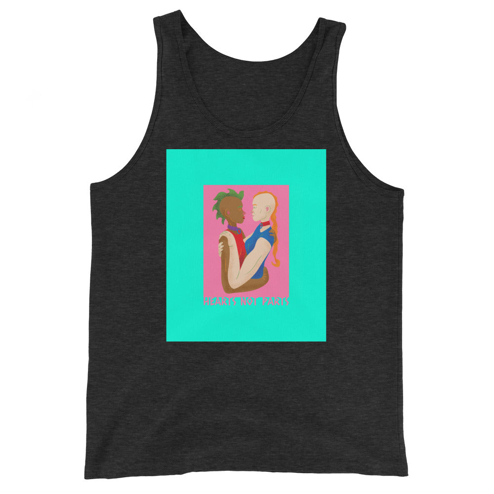 Hearts Not Parts Unisex Tank Top