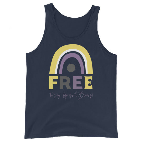 Free To Say: Life Isn't Binary! Unisex Tank Top