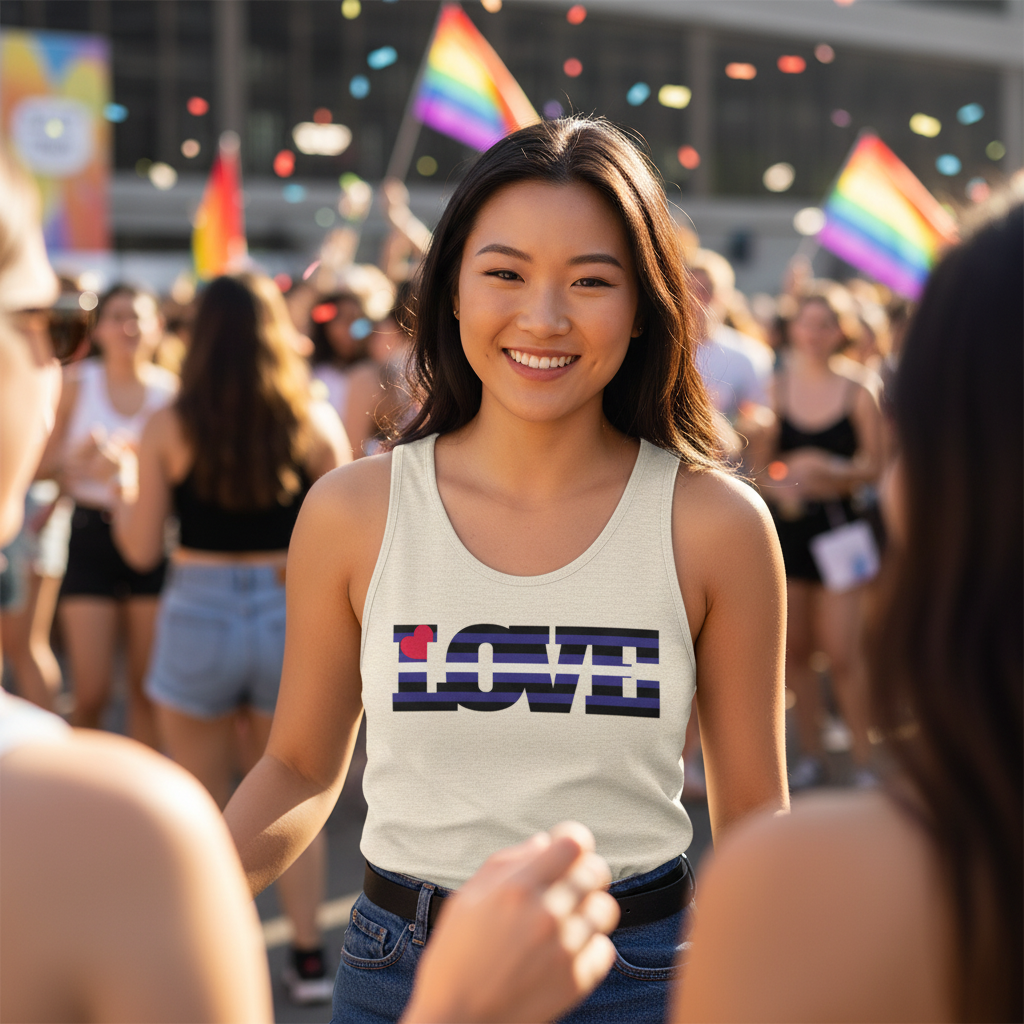 LeaTher Pride Love Unisex Tank Top