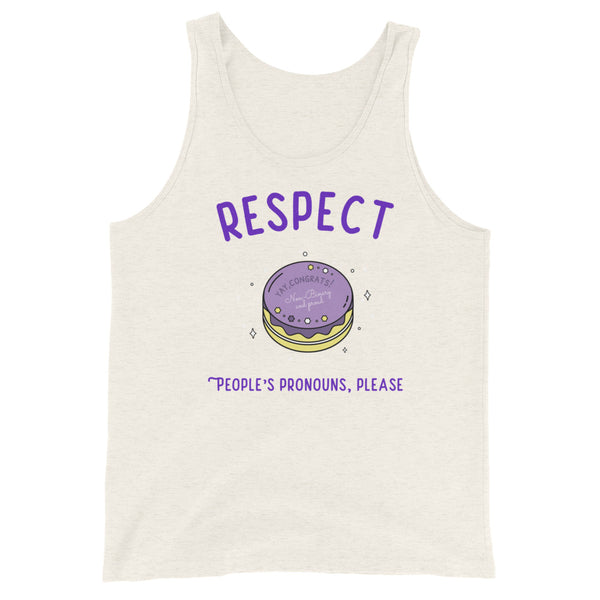 Respect People's Pronouns Please Unisex Tank Top
