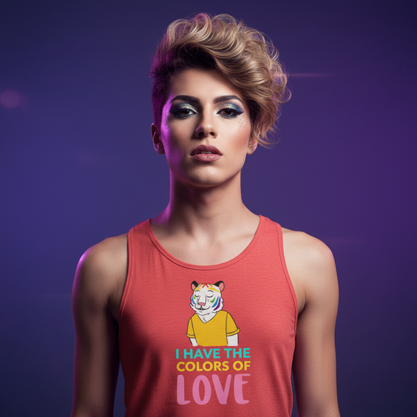 Unisex tank top reading 