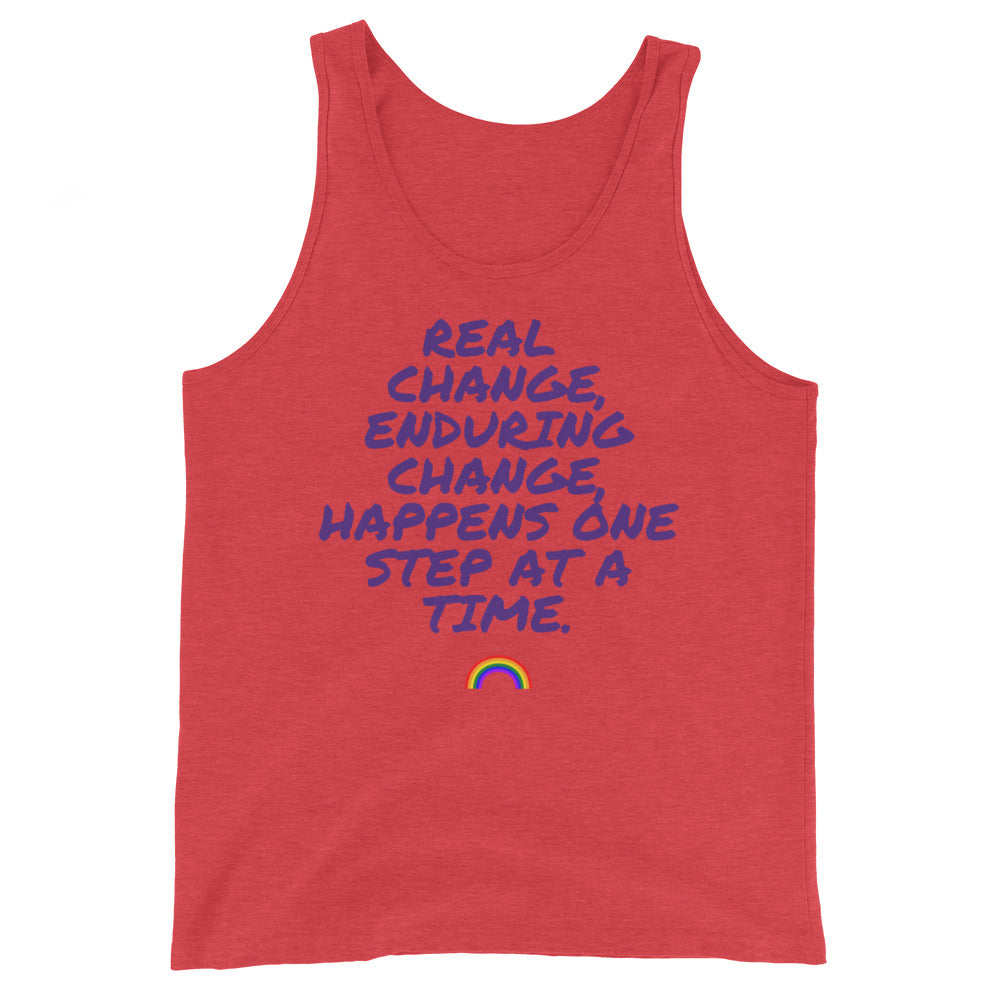 Real Change, Enduring Change Unisex Tank Top