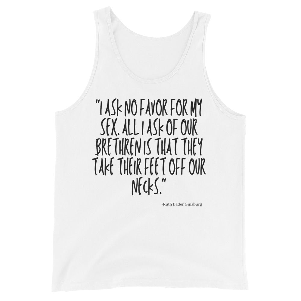 I Ask No Favor For My Sex Unisex Tank Top