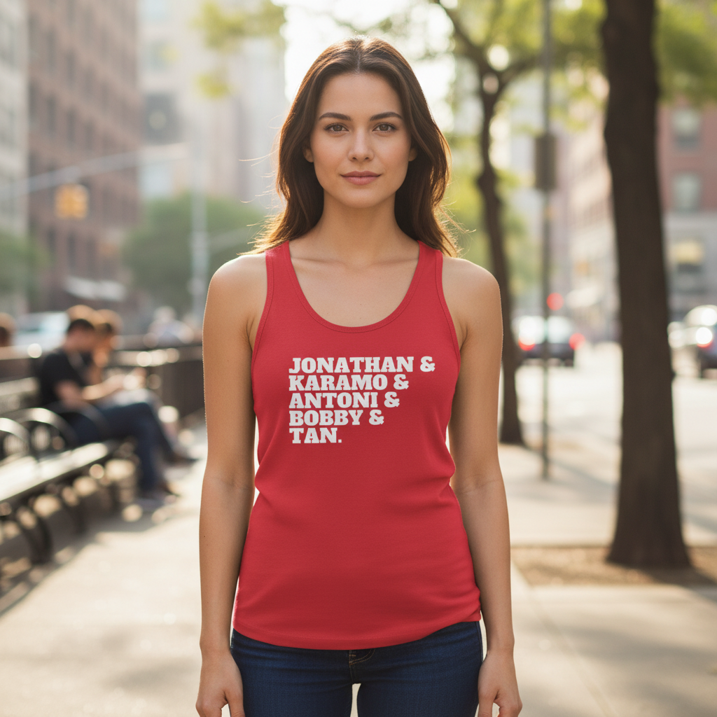 Jonathan & Karamo & Antoni & Bobby & Tan Unisex Tank Top