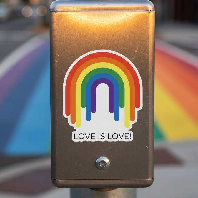 Love Is Love Bubble-Free Stickers