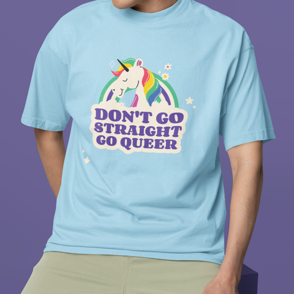 Don't Go Straight Go Queer Unisex T-Shirt