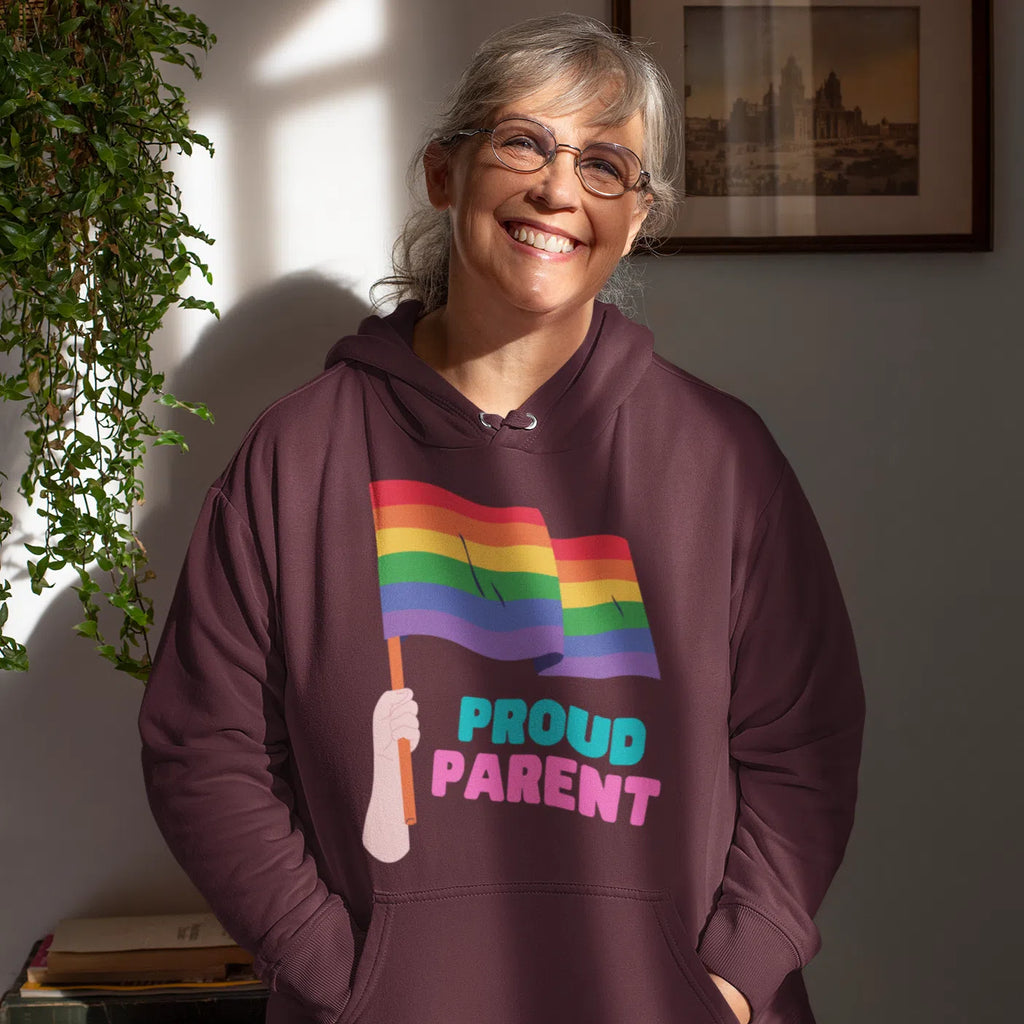 Black Proud Parent Unisex Hoodie by Queer In The World Originals sold by Queer In The World: The Shop - LGBT Merch Fashion