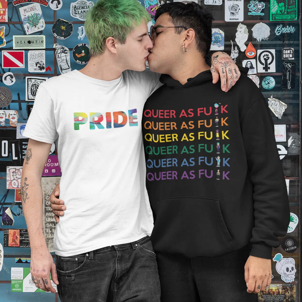 Black Queer As Fu#k Unisex Hoodie by Queer In The World Originals sold by Queer In The World: The Shop - LGBT Merch Fashion