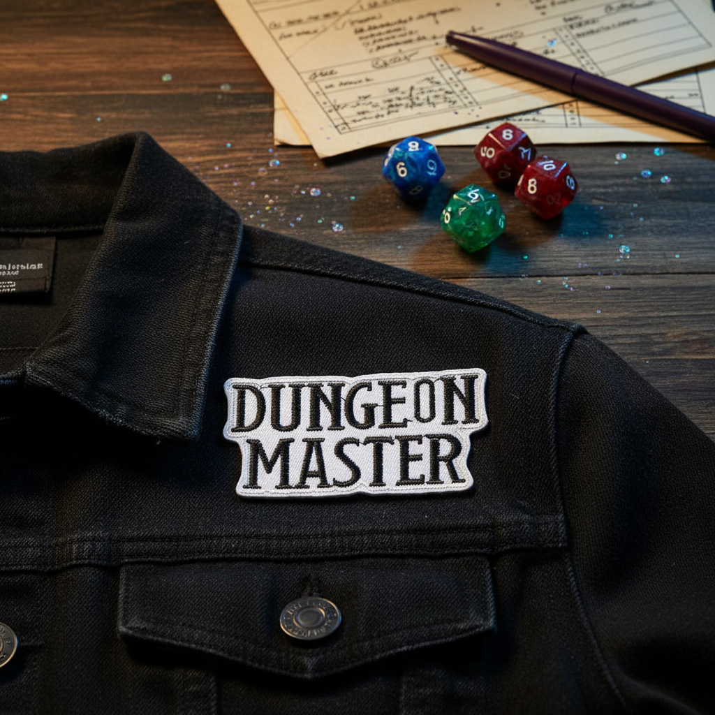 Dungeon Master Iron On Embroidered Patch