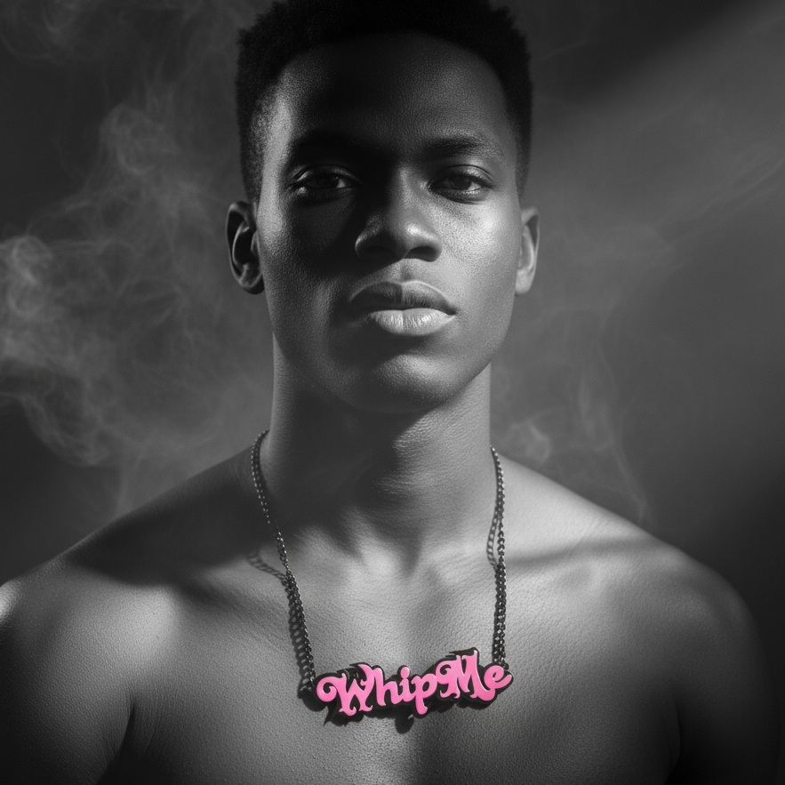 Whip Me Acrylic Statement Chain Necklace