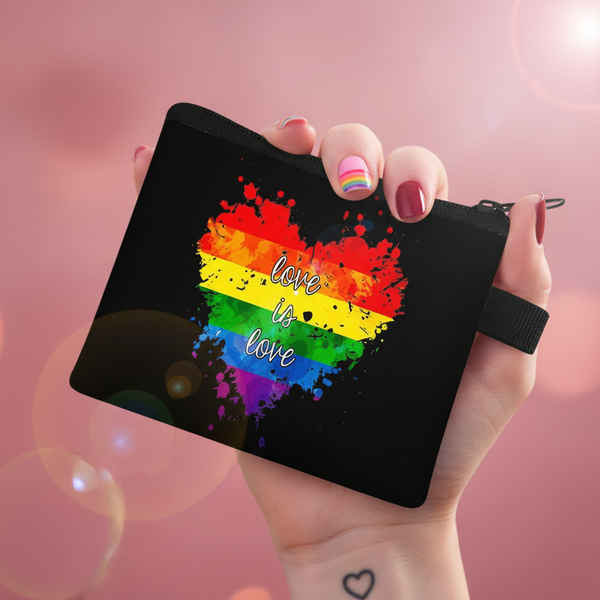Love Is Love Heart Change Purse / Coin Wallet