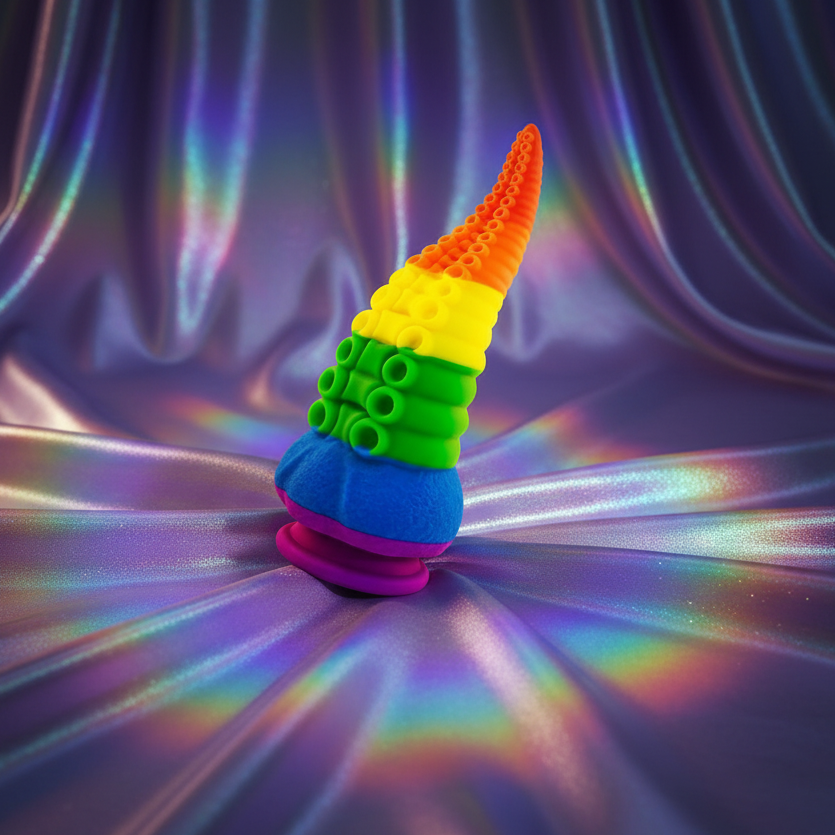 LGBT Rainbow Tentacle Dildo