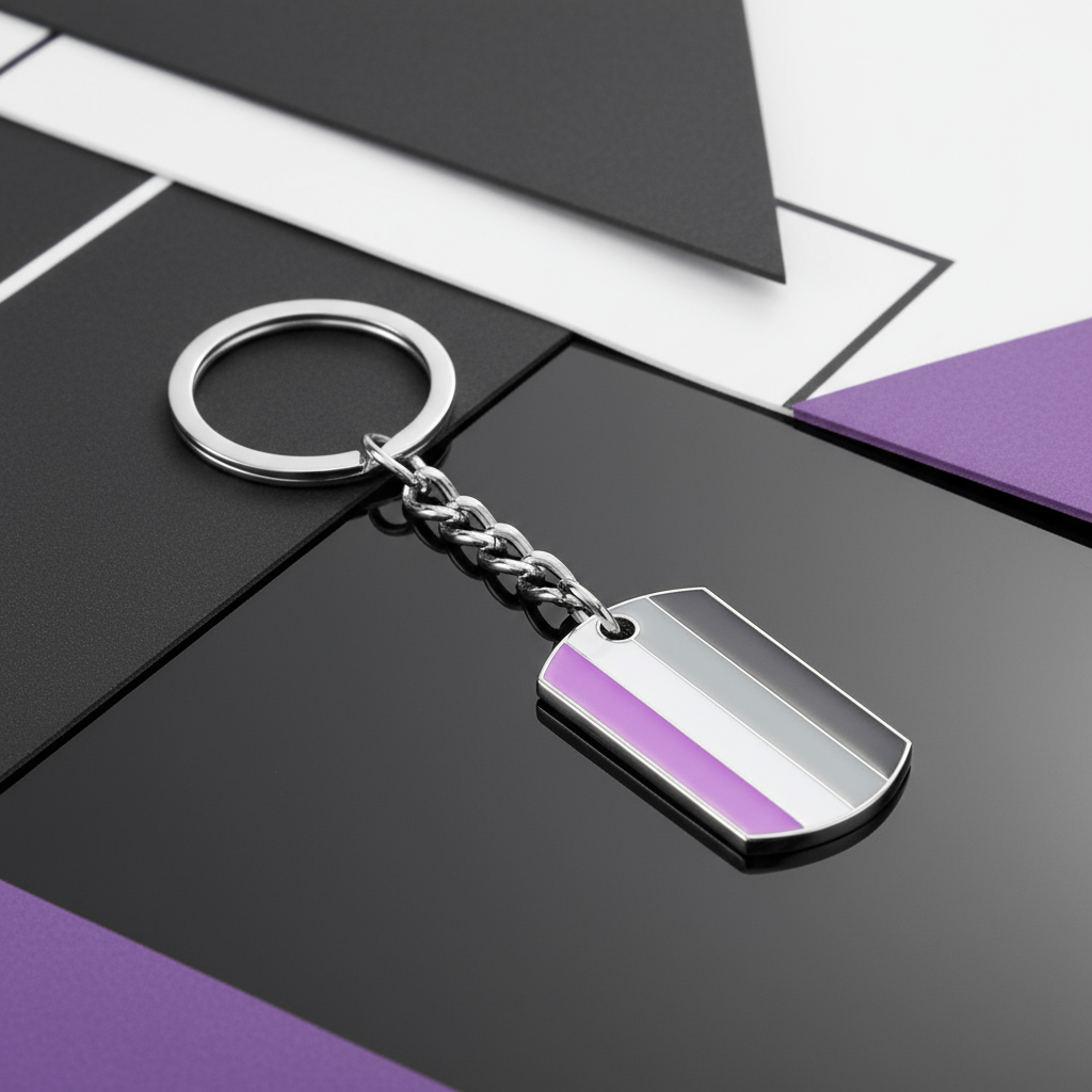 Asexual Pride Keychain