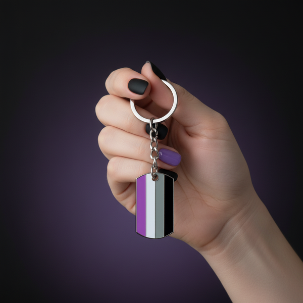 Asexual Pride Keychain