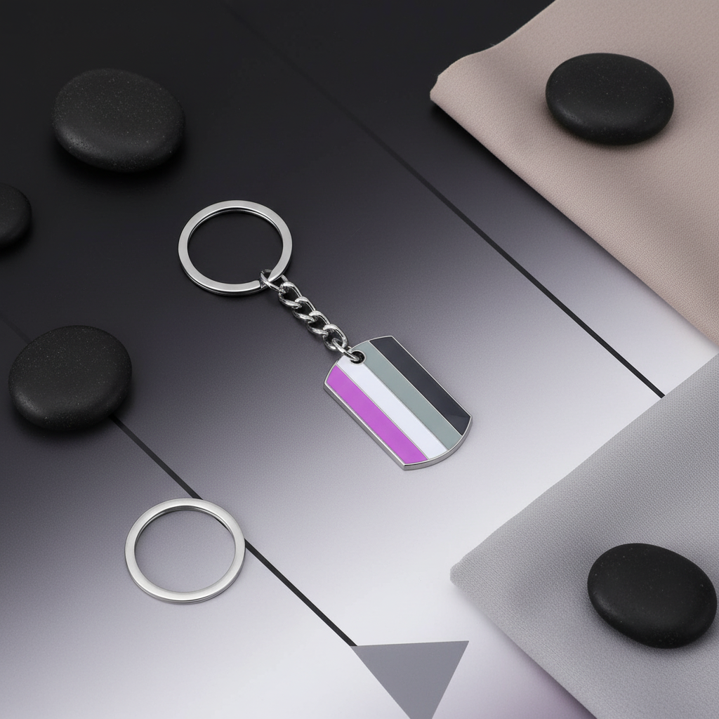 Asexual Pride Keychain