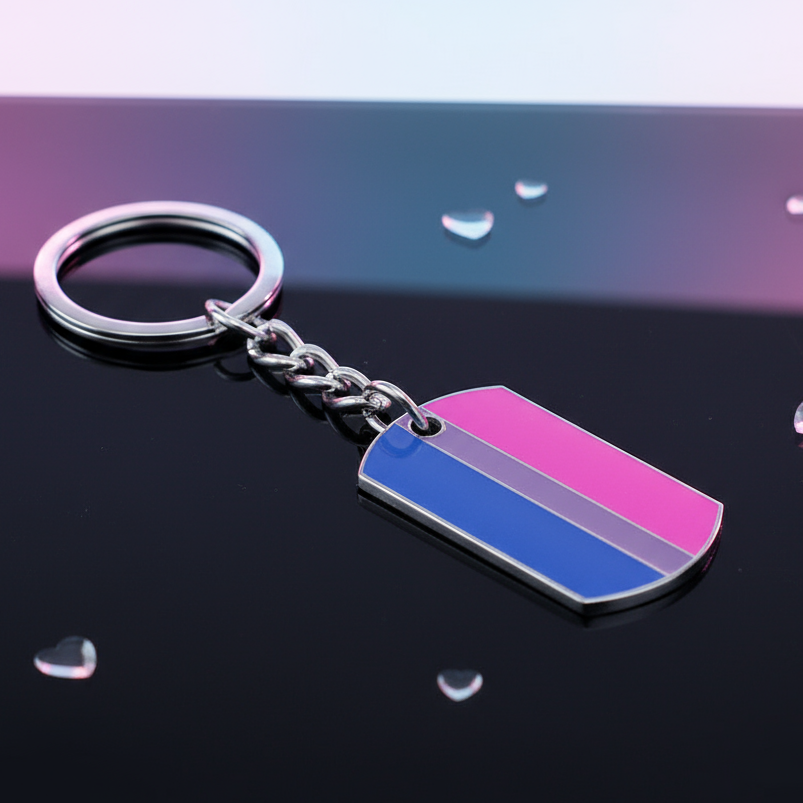 Bisexual Pride Keychain
