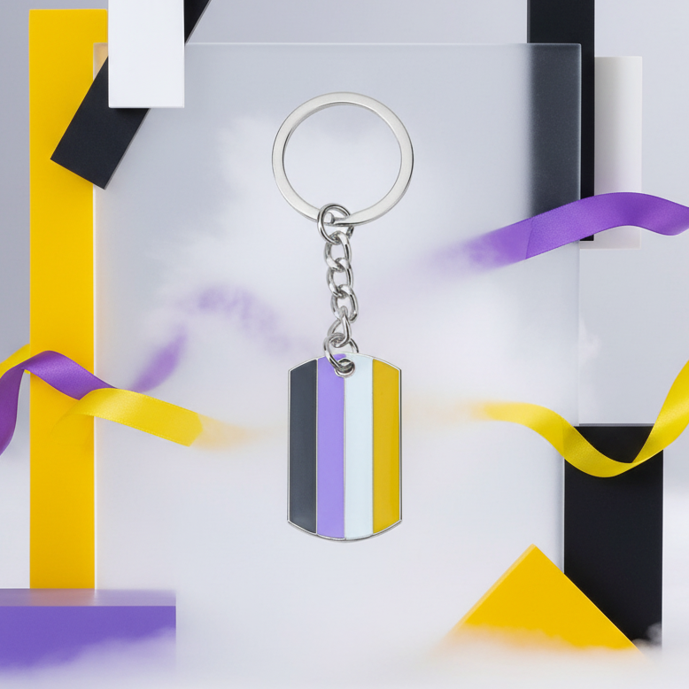 Non-Binary Pride Keychain