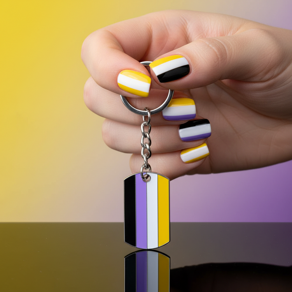 Non-Binary Pride Keychain