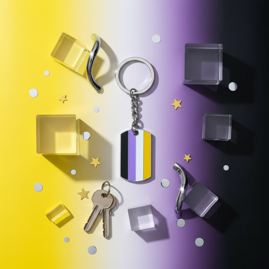 Non-Binary Pride Keychain