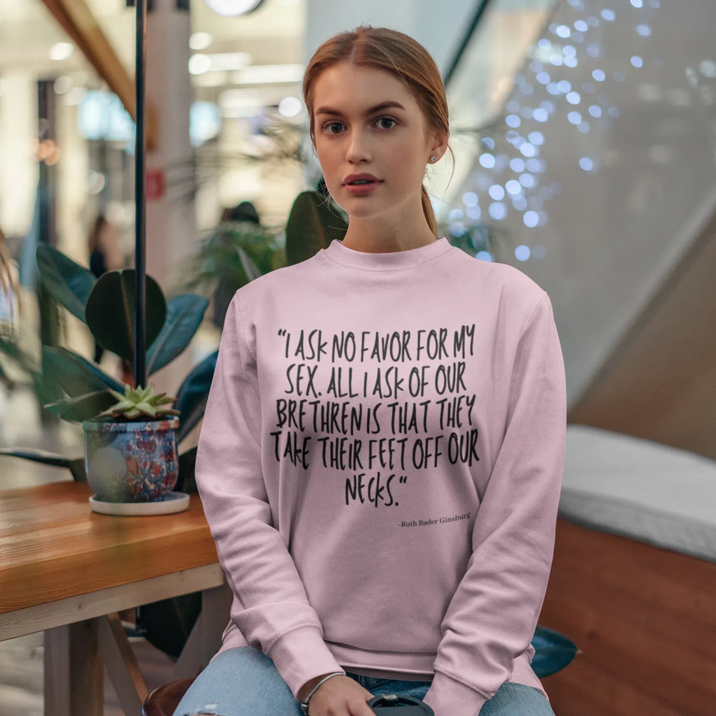 Sport Grey I Ask No Favor For My Sex Unisex Sweatshirt by Queer In The World Originals sold by Queer In The World: The Shop - LGBT Merch Fashion