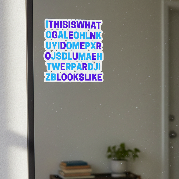 Mirror with a bold "This Is What GenderQueer Looks Like" sticker centered at the top