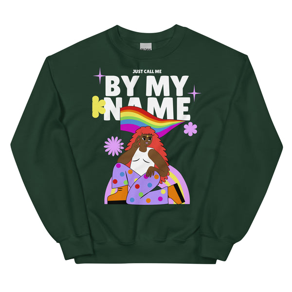 Dark green unisex sweatshirt with 