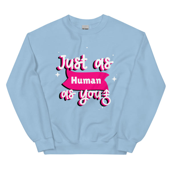 Unisex light blue sweatshirt featuring 