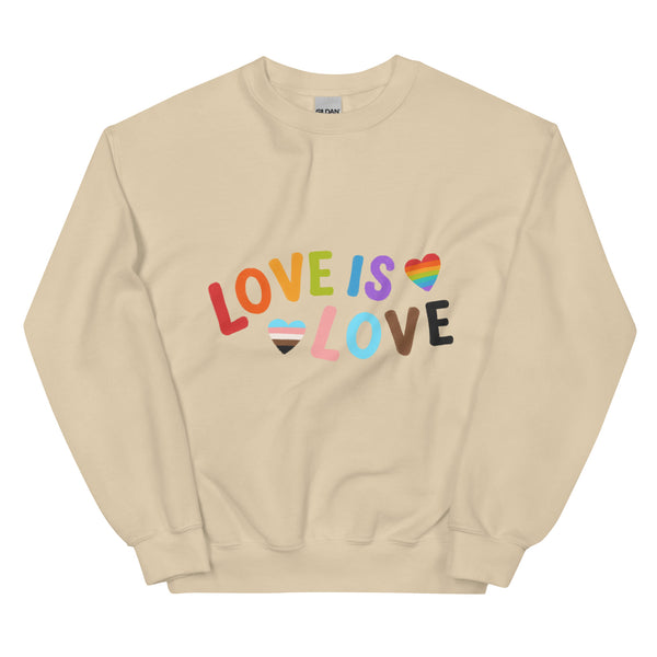 Beige unisex sweatshirt featuring 