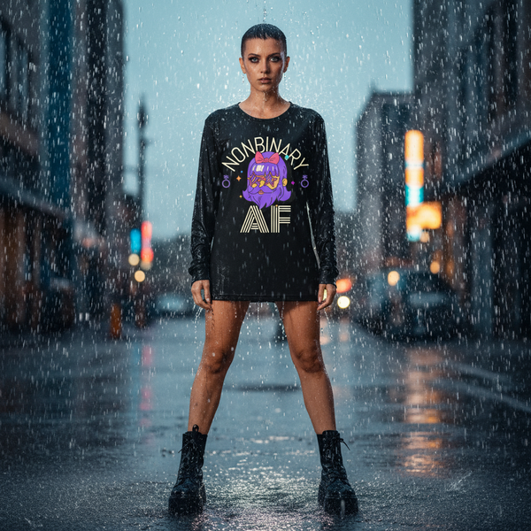 Nonbinary AF Unisex Long Sleeve T-Shirt