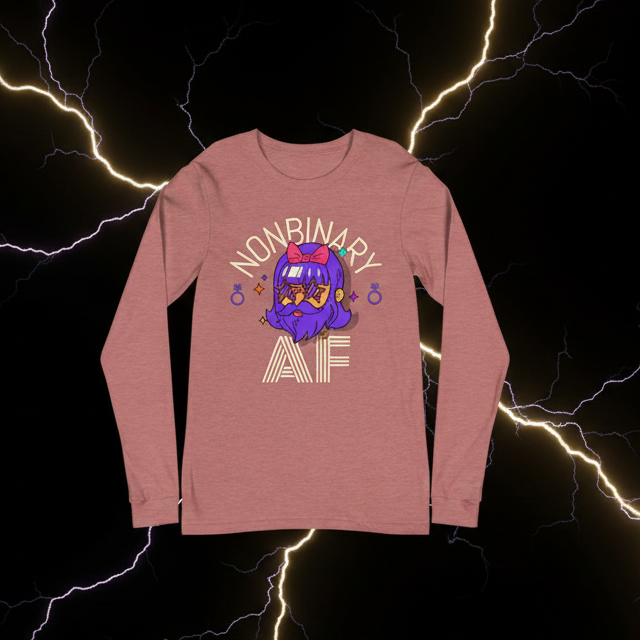 Nonbinary AF Unisex Long Sleeve T-Shirt