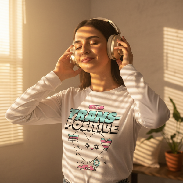 Stay Trans-Positive Unisex Long Sleeve T-Shirt
