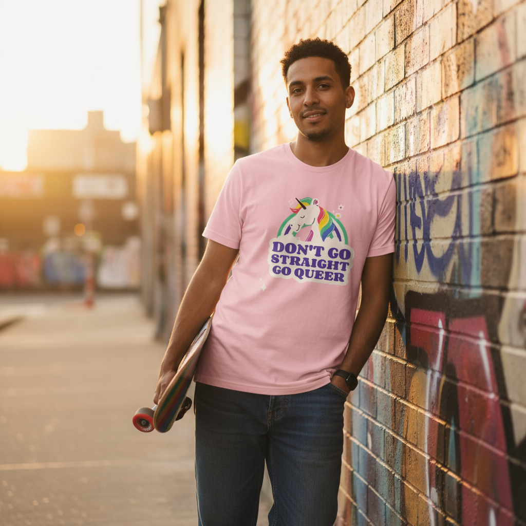 Don't Go Straight Go Queer Unisex T-Shirt