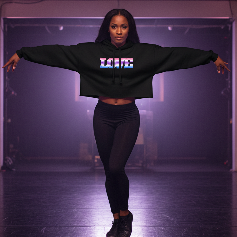 Alternative Genderfluid Love Crop Hoodie