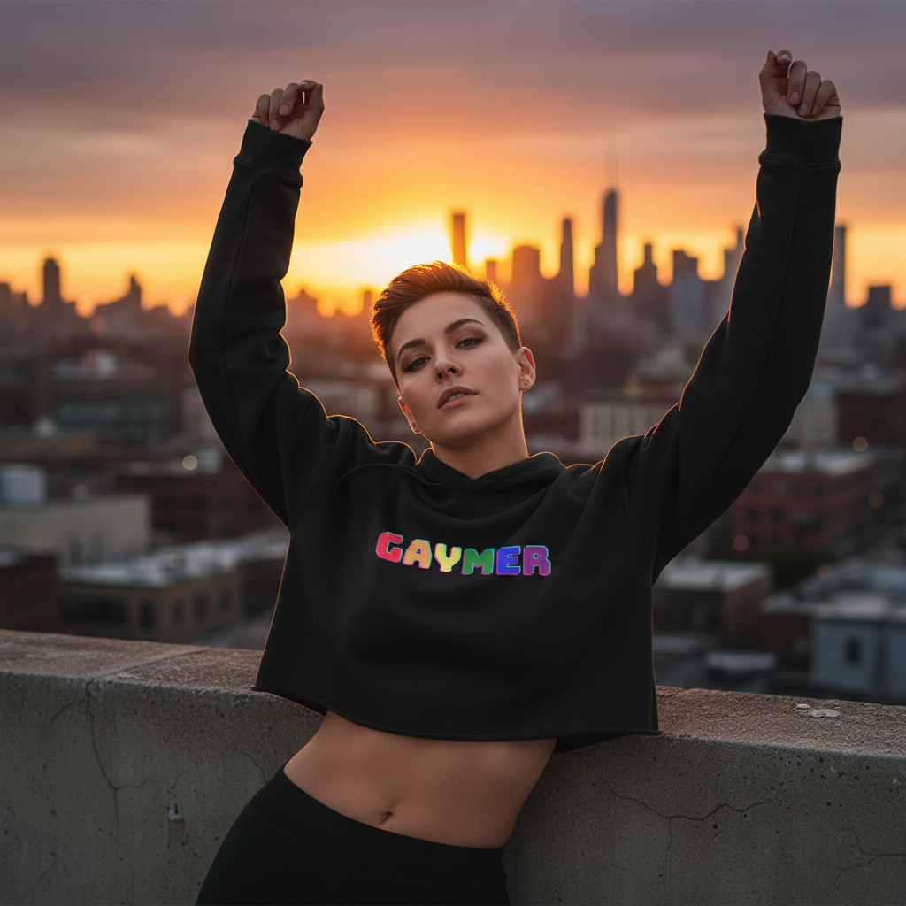 Gaymer Crop Hoodie