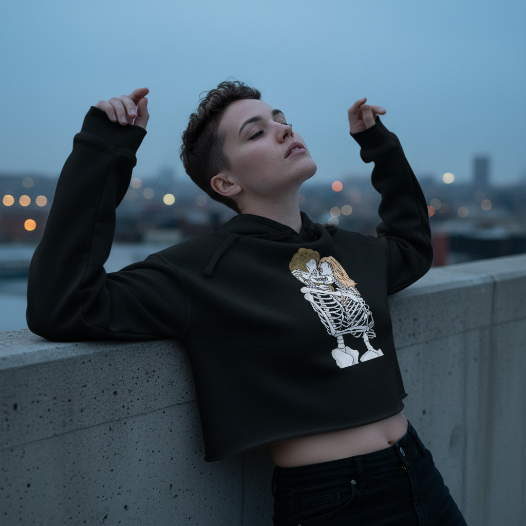 Queer Skeletons Crop Hoodie