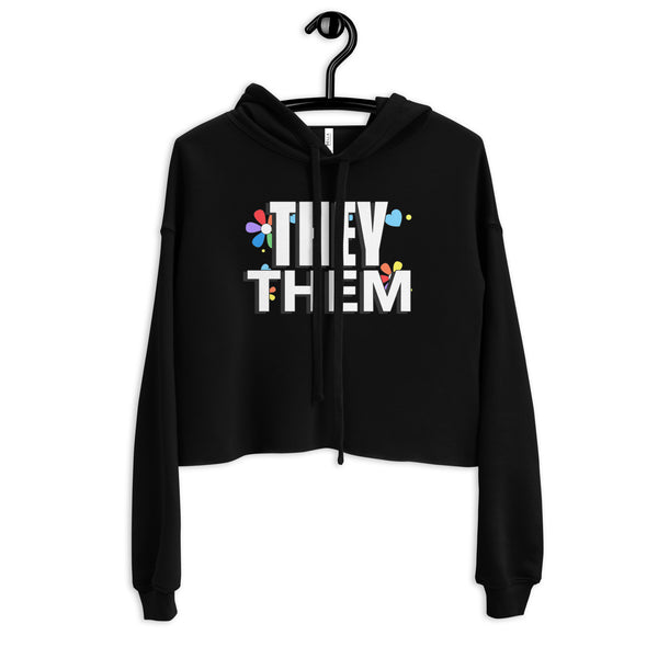 They / Them Crop Hoodie