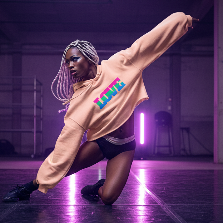 Polysexual Love Crop Hoodie