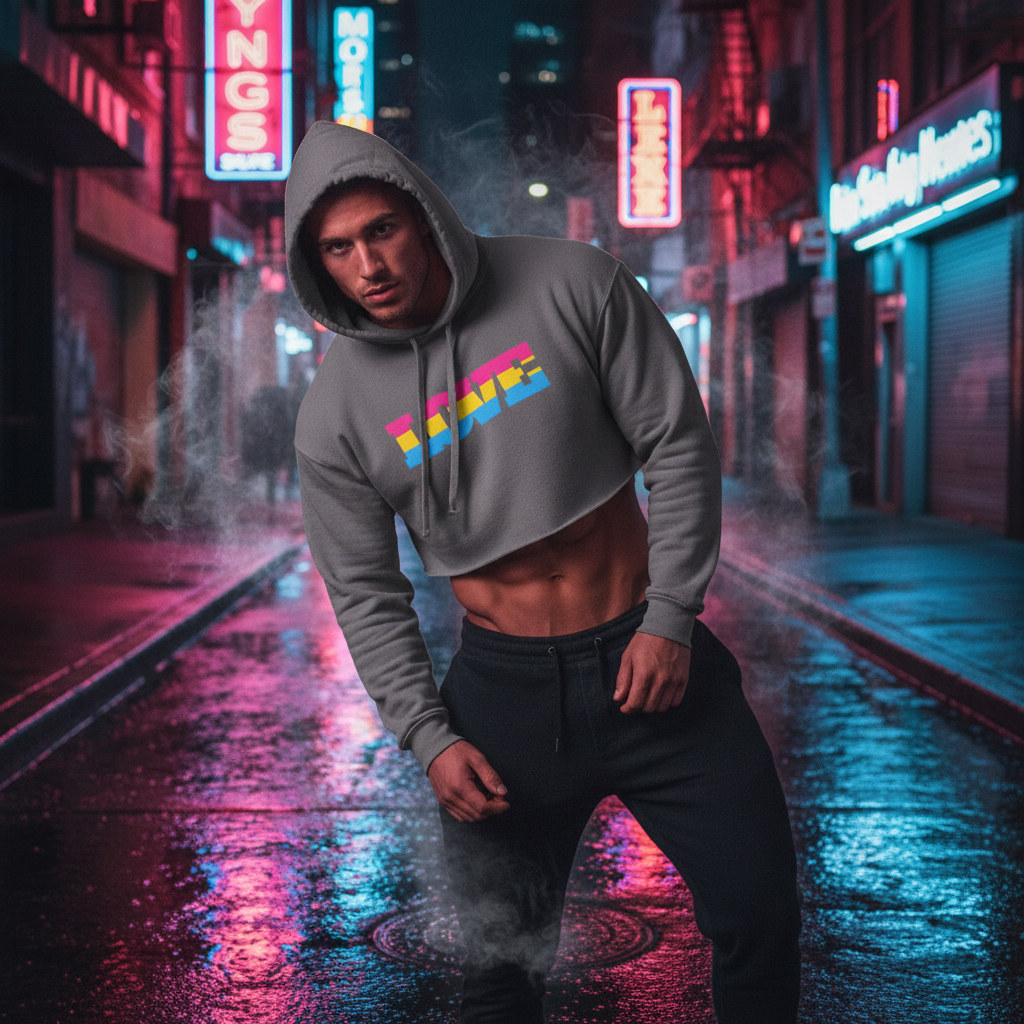 Pansexual Love Crop Hoodie