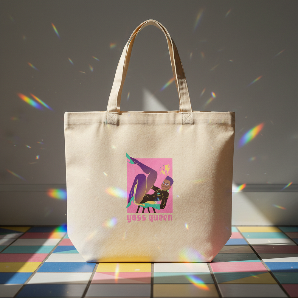 Eco tote bag in beige organic cotton with sturdy handles