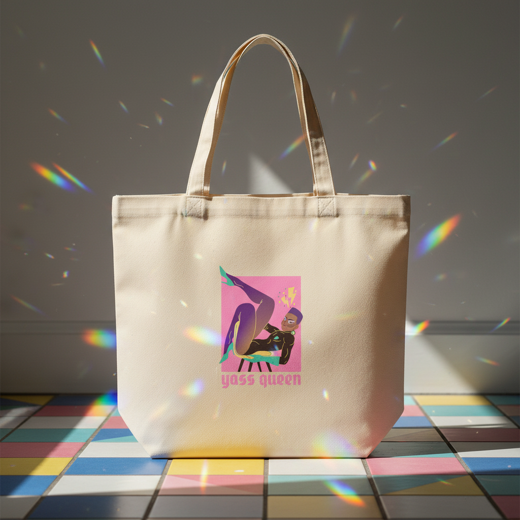 Eco tote bag in beige organic cotton with sturdy handles