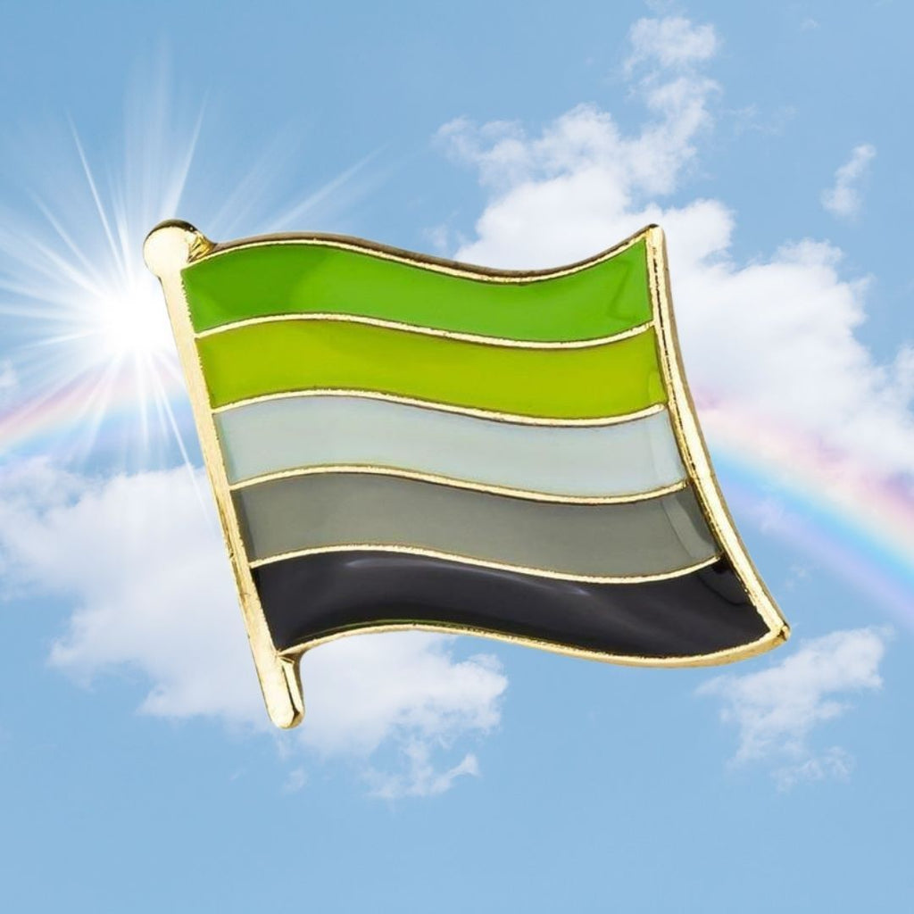  Aromantic Flag Enamel Pin by Queer In The World sold by Queer In The World: The Shop - LGBT Merch Fashion