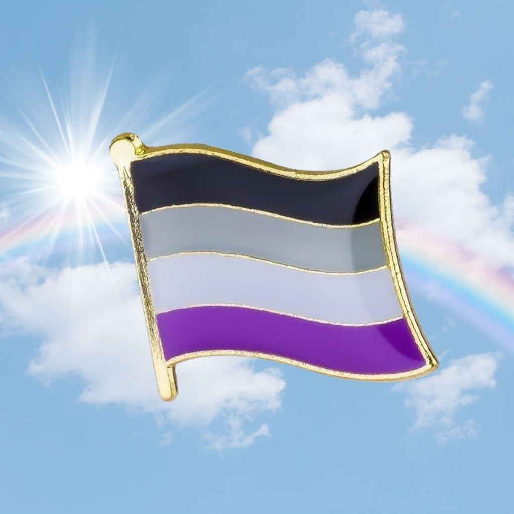  Asexual Flag Enamel Pin by Queer In The World sold by Queer In The World: The Shop - LGBT Merch Fashion