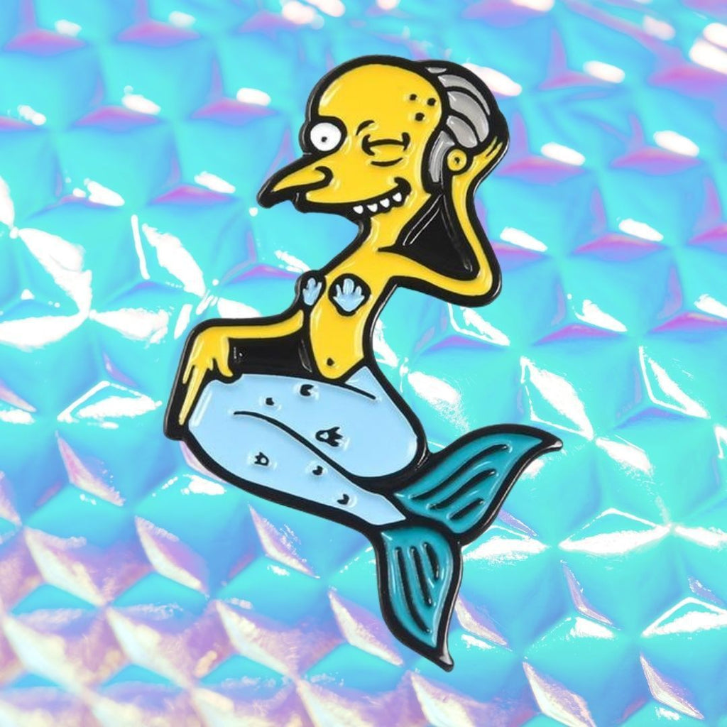  Mermaid Mr. Burns Enamel Pin by Queer In The World sold by Queer In The World: The Shop - LGBT Merch Fashion