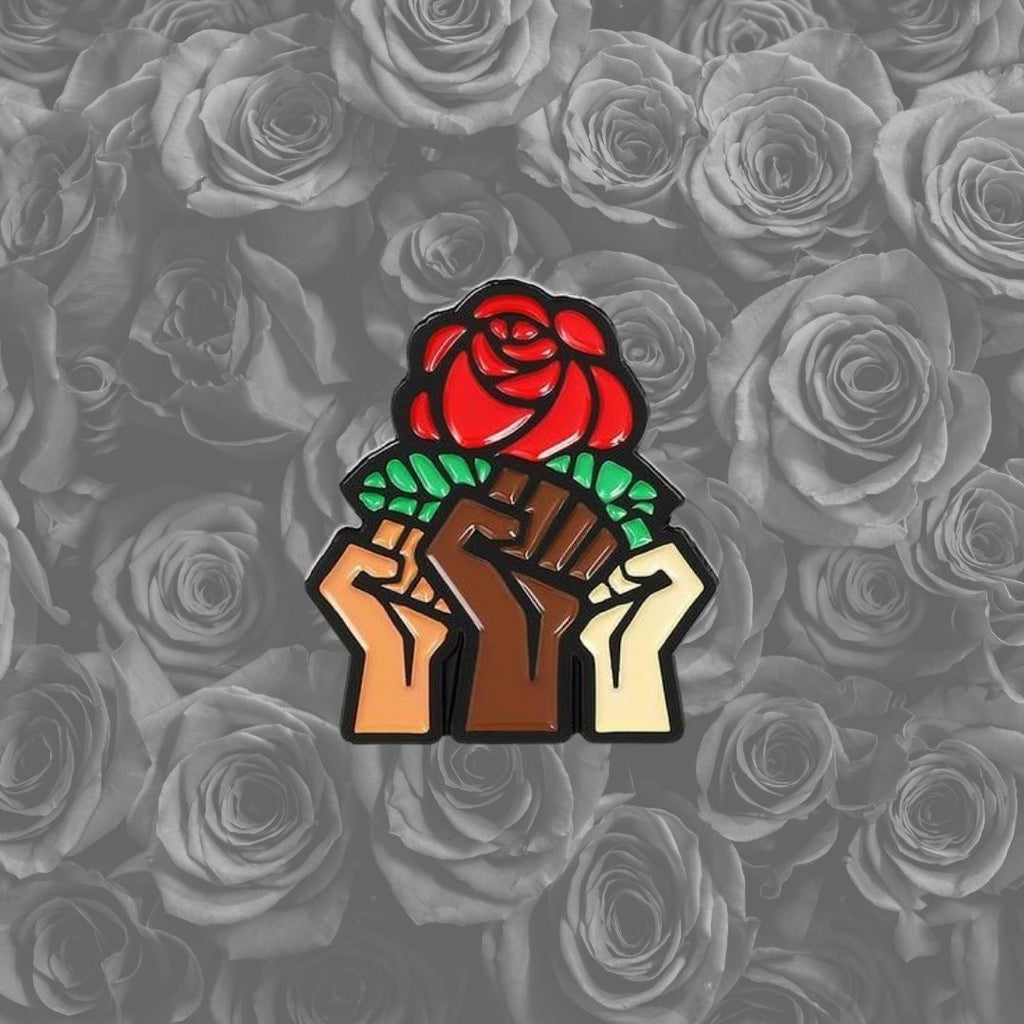  Black Lives Matter Rose Enamel Pin by Oberlo sold by Queer In The World: The Shop - LGBT Merch Fashion