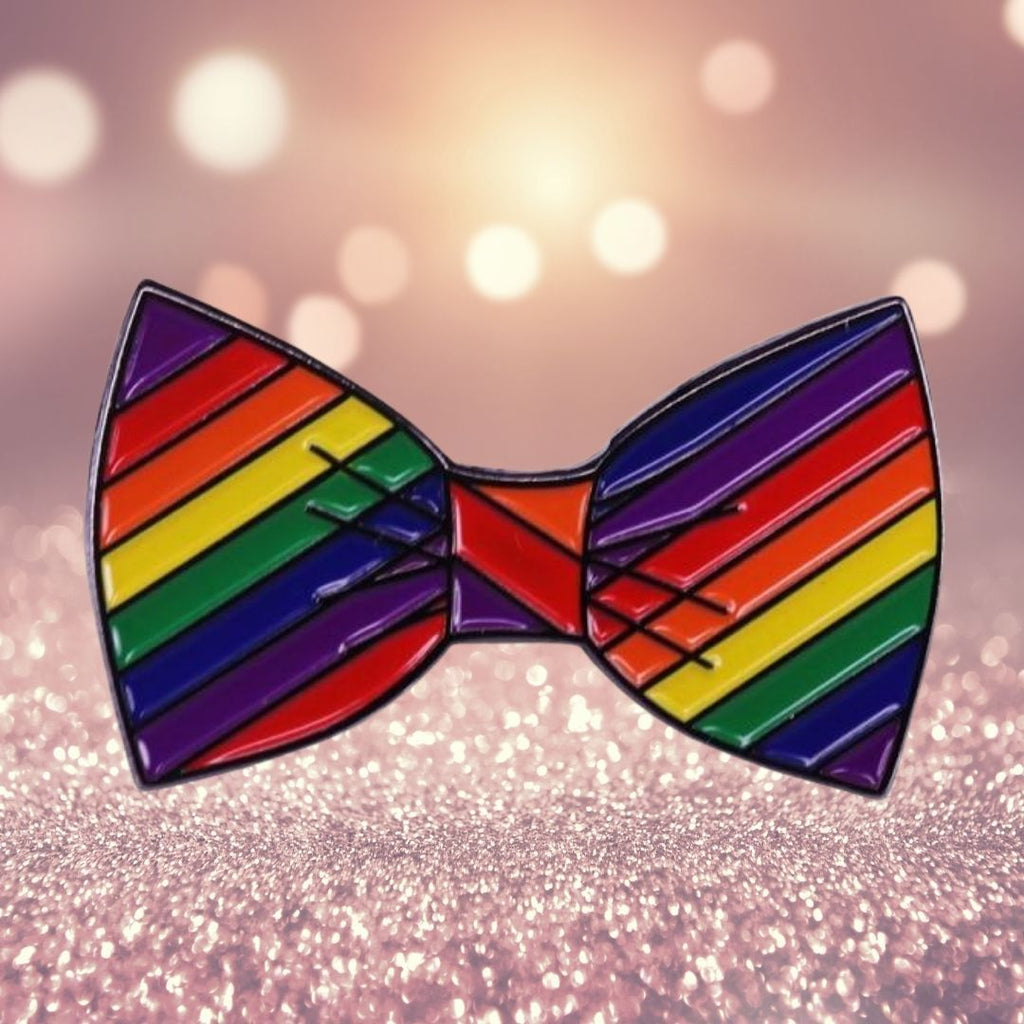  Rainbow Bowtie Enamel Pin by Queer In The World sold by Queer In The World: The Shop - LGBT Merch Fashion