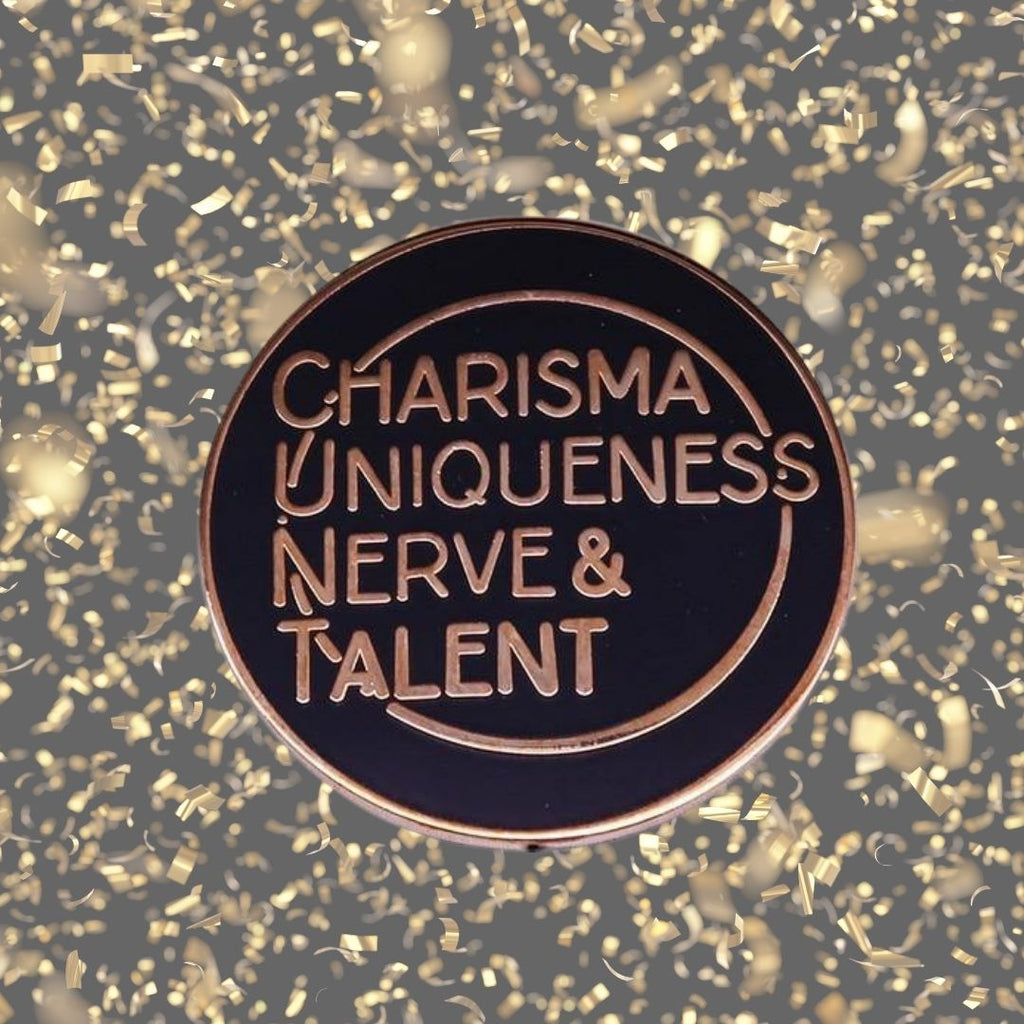  Charisma Uniqueness Nerve & Talent Enamel Pin by Queer In The World sold by Queer In The World: The Shop - LGBT Merch Fashion