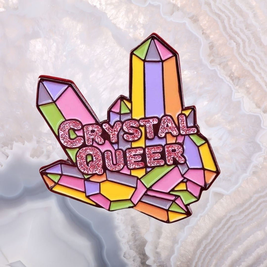  Crystal Queer Enamel Pin by Queer In The World sold by Queer In The World: The Shop - LGBT Merch Fashion