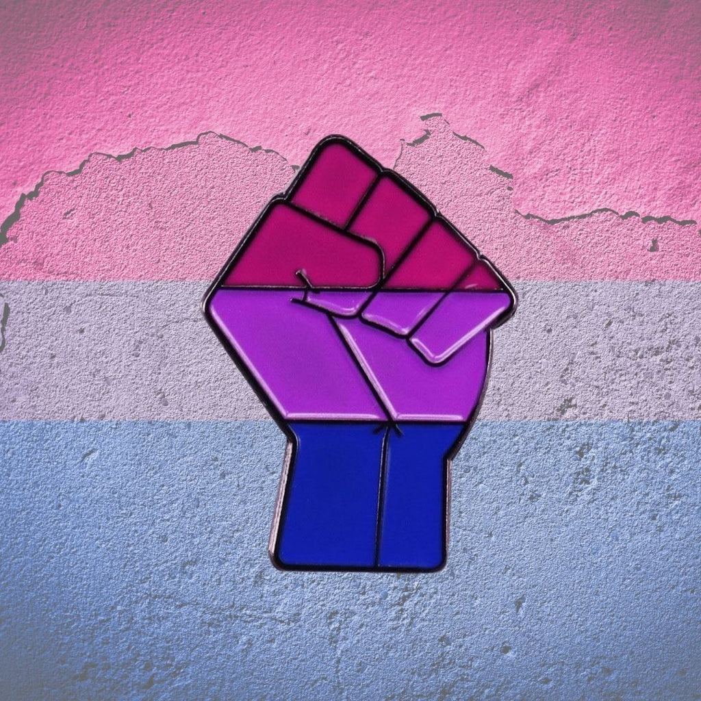  Bisexual Power Enamel Pin by Queer In The World sold by Queer In The World: The Shop - LGBT Merch Fashion