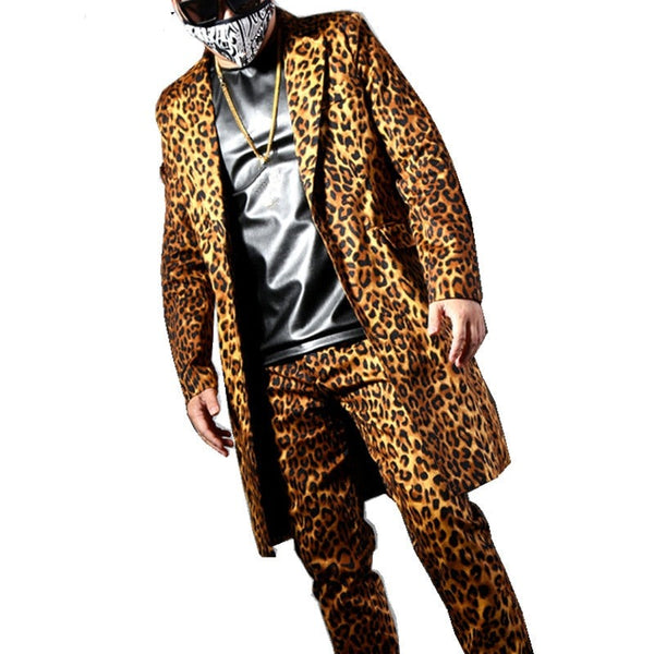 Leopard Print Suit (Pants + Coat)