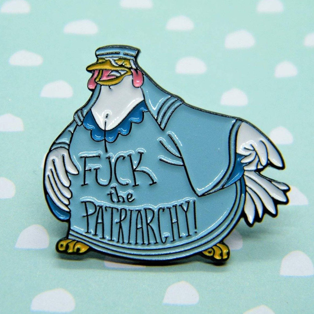  Fuck the Patriarchy Enamel Pin by Queer In The World sold by Queer In The World: The Shop - LGBT Merch Fashion